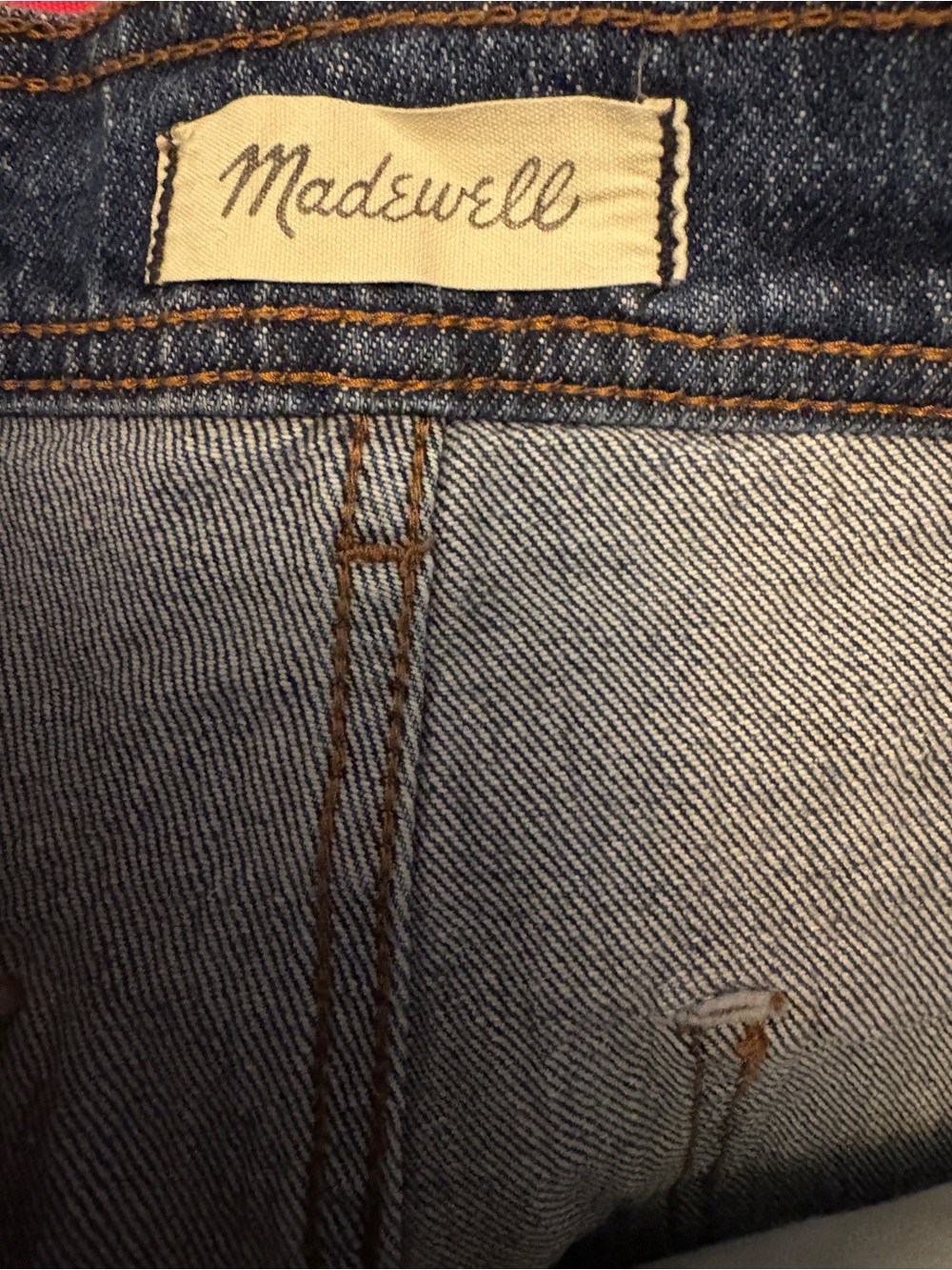 Madewell The Perfect Vintage Straight-Leg Jeans in Dark Blue - Picture 7 of 10